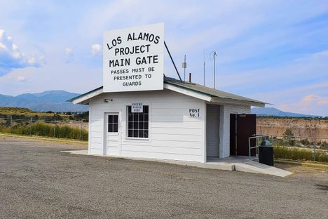 This building is a re-creation of the Main Gate used during the Los Alamos Project.