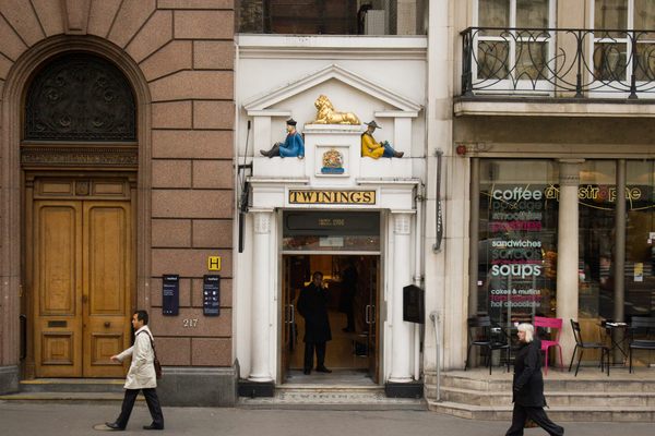 Twinings tea shop on the Strand.