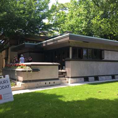 A restored Wright house on the Burnham Block.