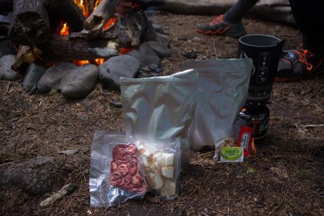 Dehydrate and vacuum seal your favorite dishes for home-cooked meals in the backcountry. 